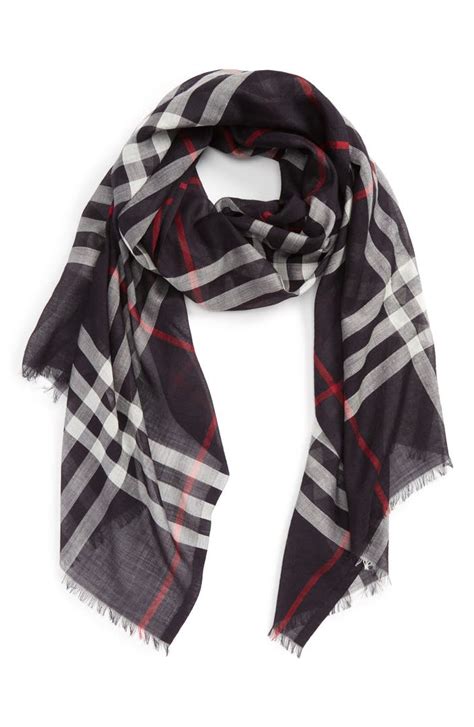 burberry giant check print scarf.